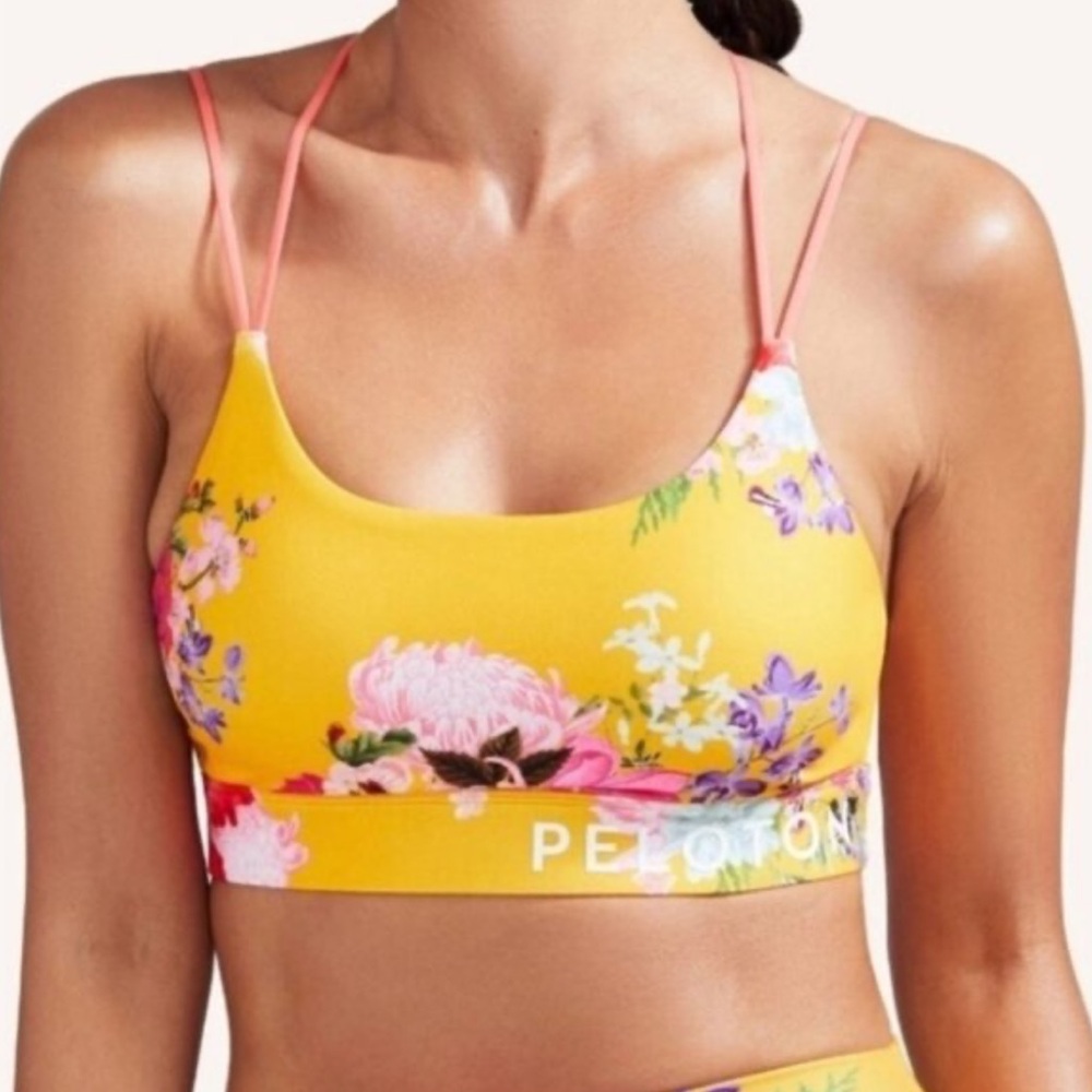Peloton Saffron Speed Up Strappy Sports Bra Limited Edition